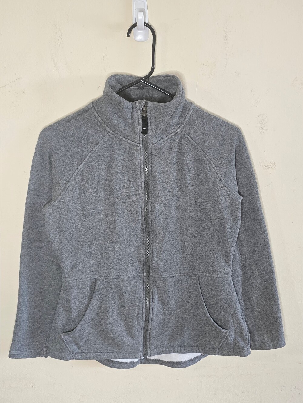 Skechers Gray Fleece Zip Up Jacket Women's Size Small Soft Stretch Athletic Cozy